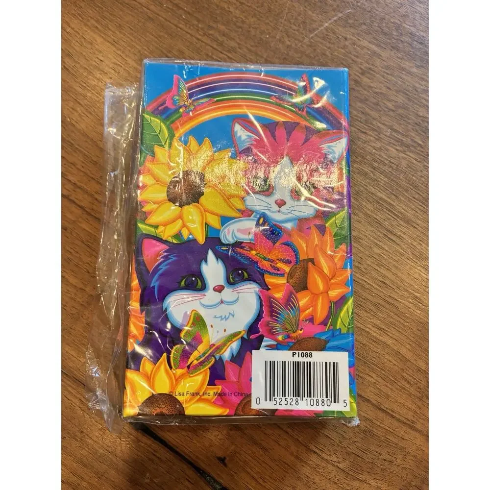 NEW 90’s VTG Lisa Frank Flip Outs Organizer / Stationary W/ Sunflower Kittens